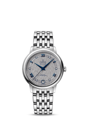 Omega De Ville Prestige Co-Axial 32.7 Stainless Steel / Vintage Grey Silk / Bracelet